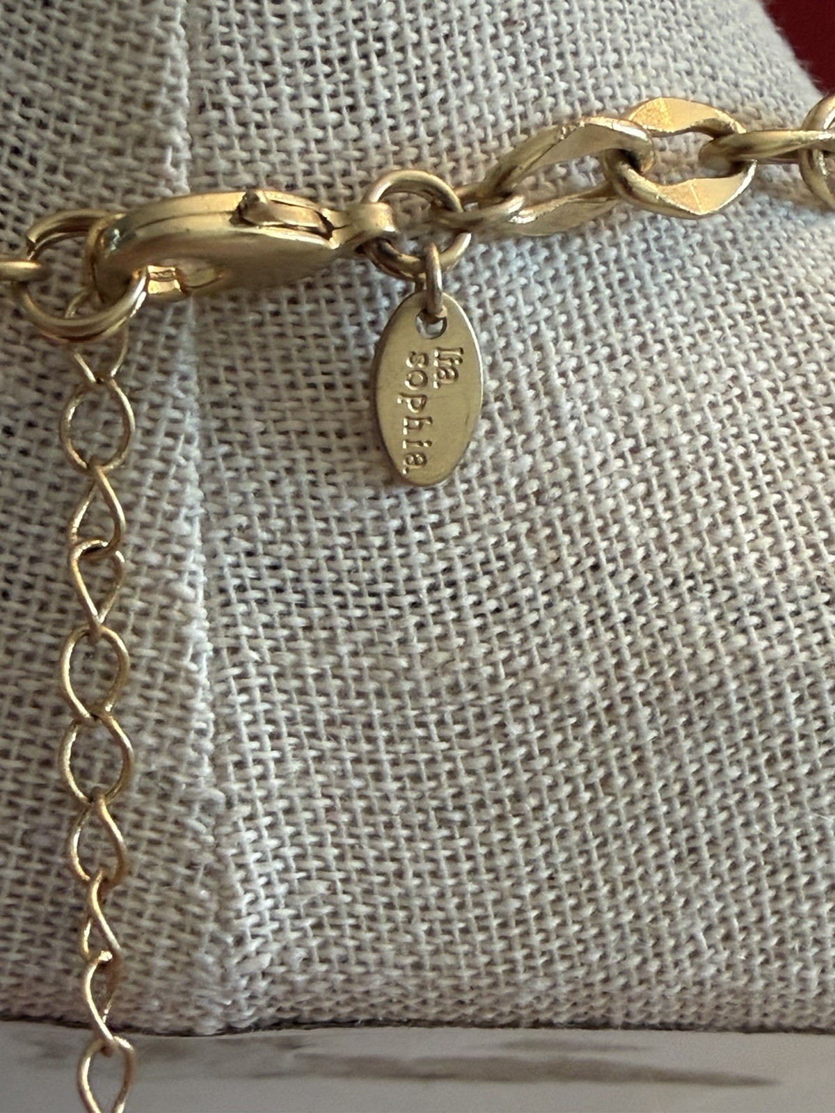 Lia Sophia HARMONY Necklace Glass & Resin Matte Gold Tone BinR