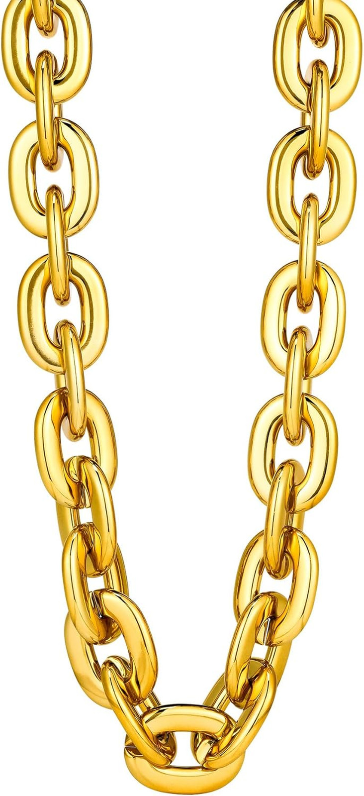 Halloween Plastic Chain Necklace 80S Accessories 90S Hip Hop Gold Chain for Men，