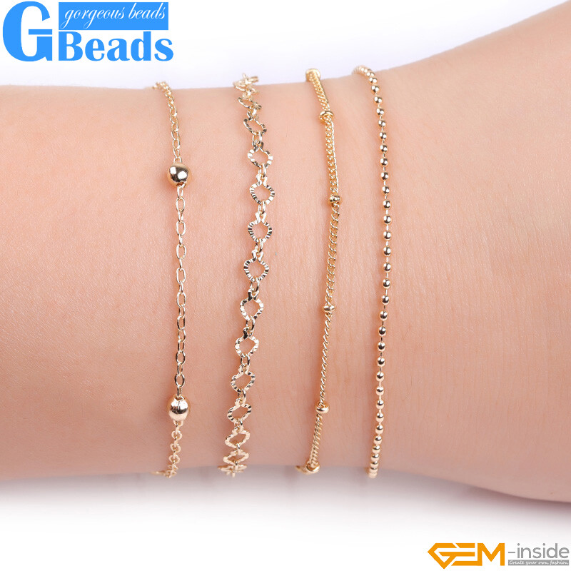 39.3inch Brass 14K Gold Filled Women Cable Chains for Necklace Jewelry Making