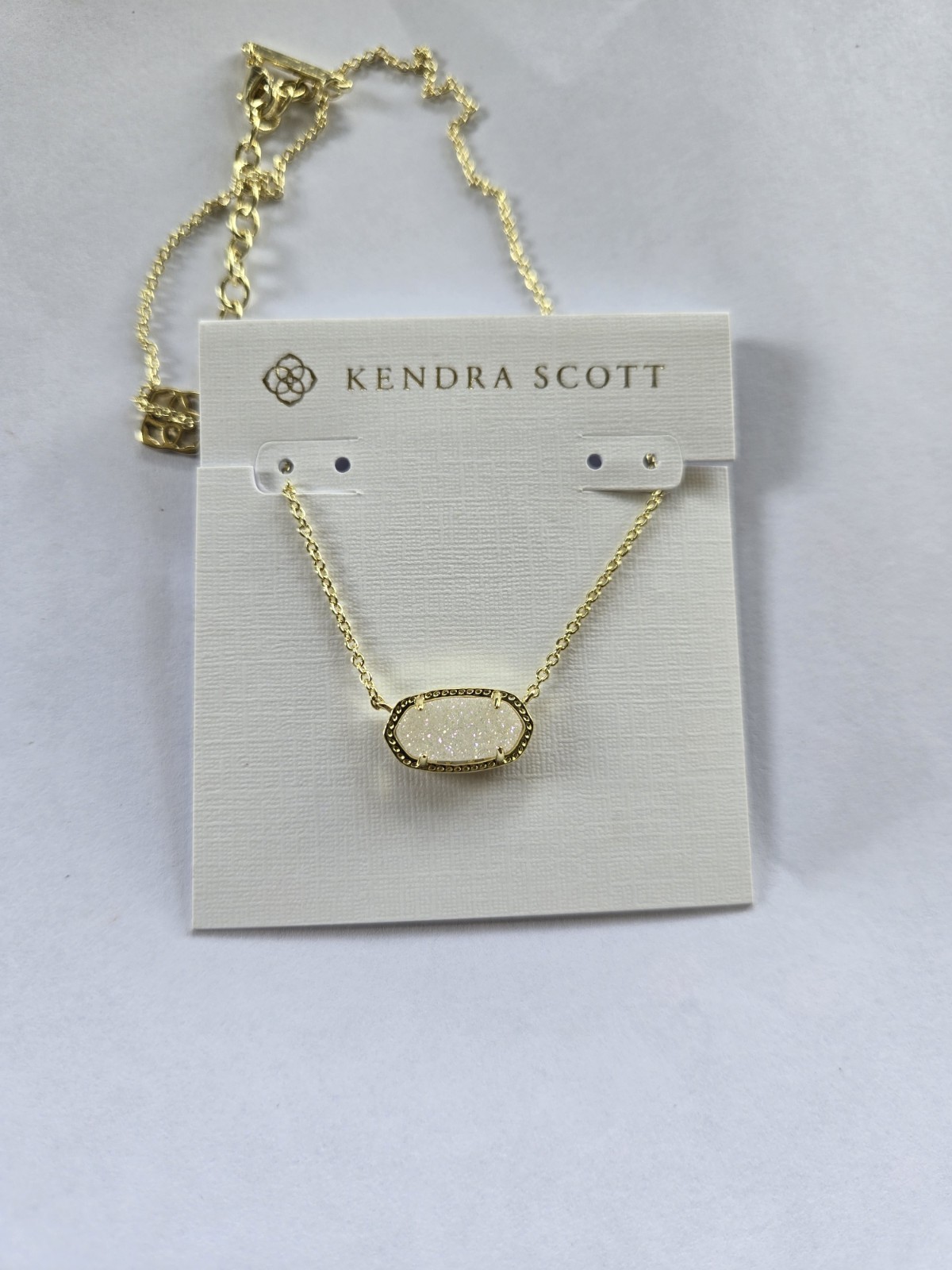 Kendra Scott Elisa Gold Pendant Necklace in White Opal