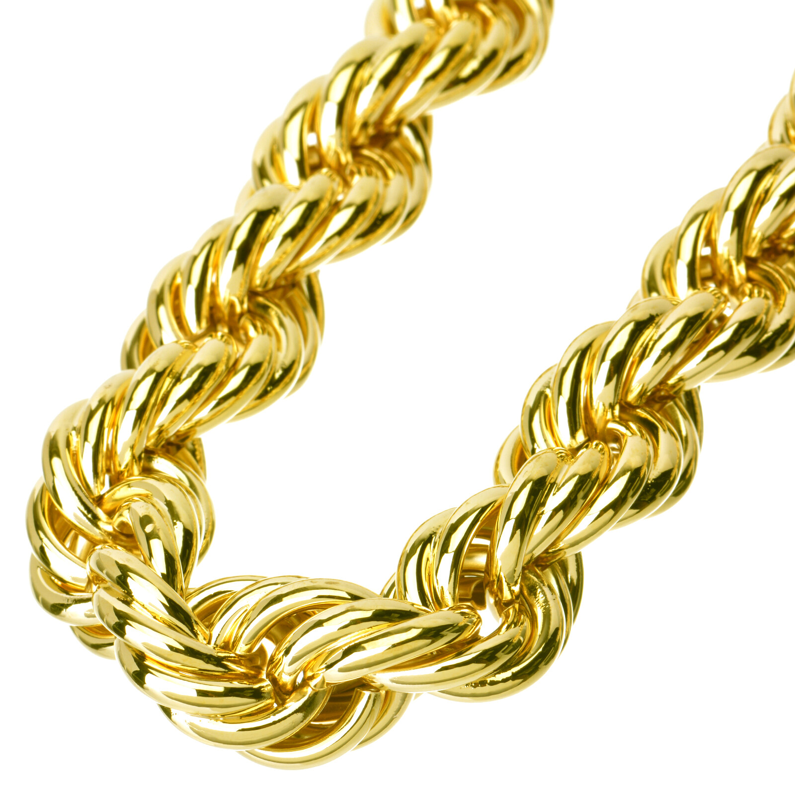 Hip Hop Gold Plated Hollow Chunky Rope Dookie Chain Necklace 30″ or 36″