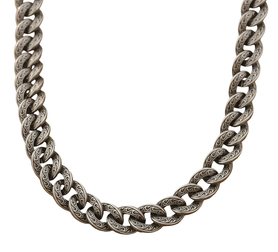Men’s 17mm Large Tattoo Curb Link Chain Necklace Stainless Steel 50