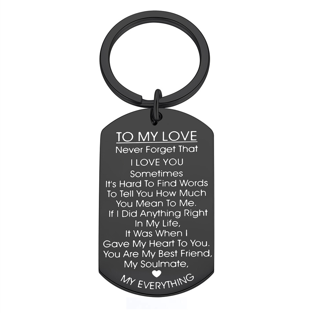 US 1 Pack Valentine’s Day Gift For Girlfriend Wife Keychain & Necklace To Tag