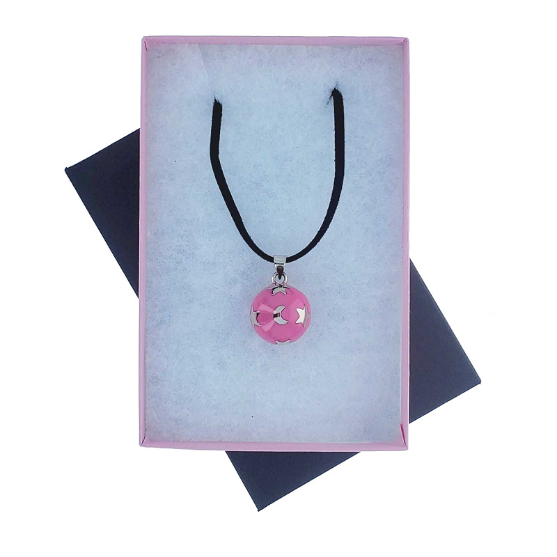 Adjustable Pregnancy Peace Baby Harmony Chime Ball with Moons & Stars Necklace