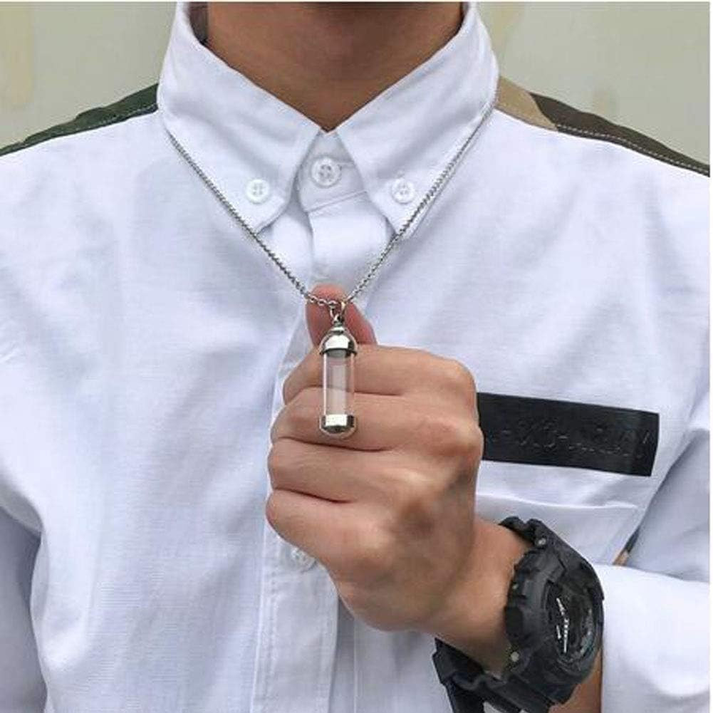 2pcs Vial Necklace Glass Vials Mini Glass Bottles Necklace Pendants for Jewelry
