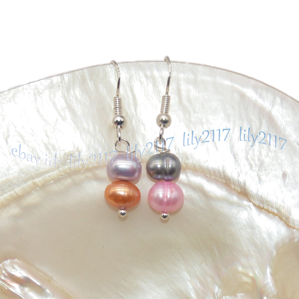 Natural 6-7mm Multicolor Freshwater Pearl Necklace Bracelet Earrings Jewelry Set