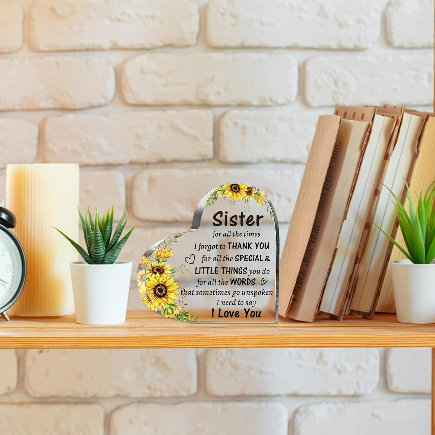 Personalized Acrylic Heart Sign – Touching Gifts for Sisters on Any Celebration