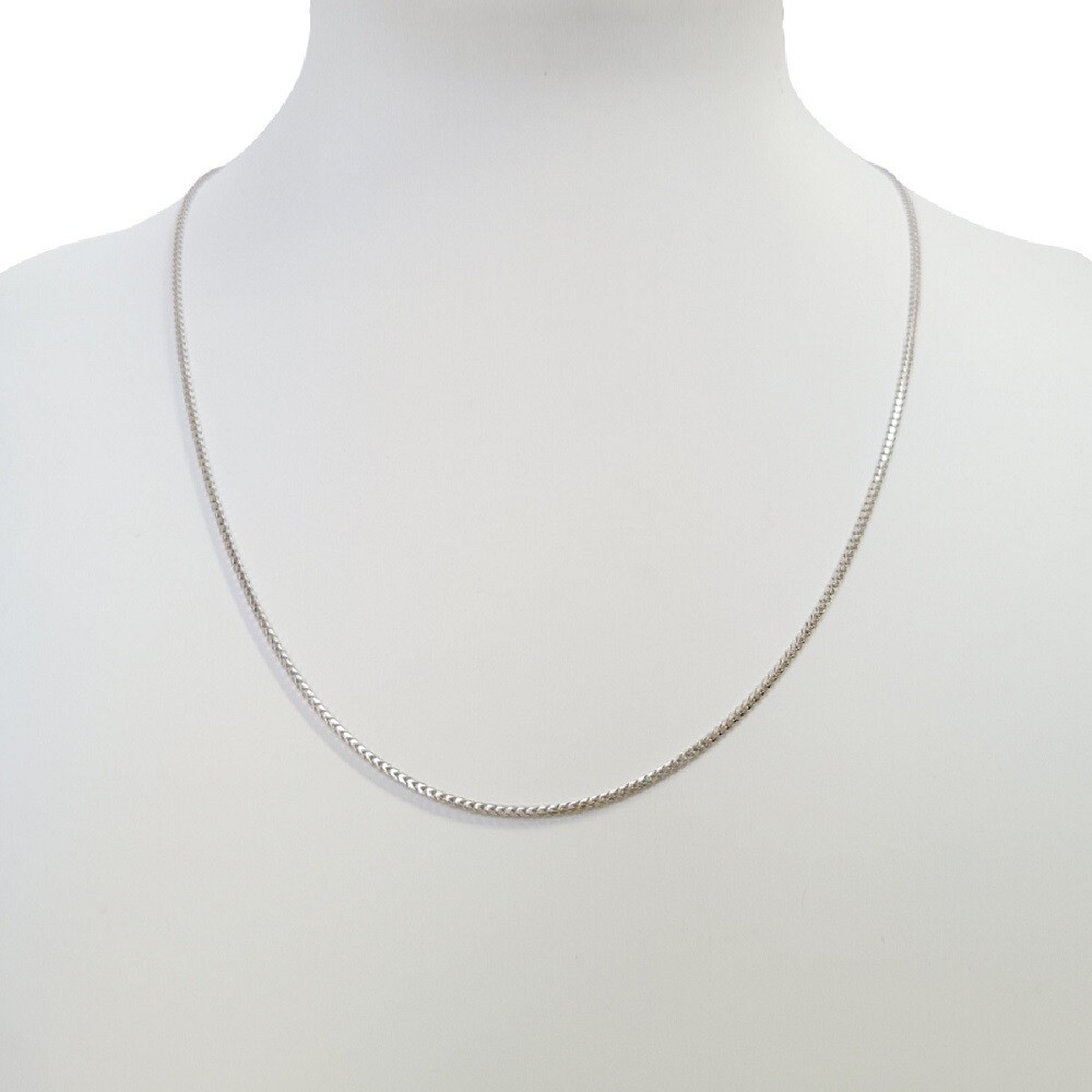 Sterling Silver Rhodium Finish 1.5mm Franco Chain Necklace, Made in Italy