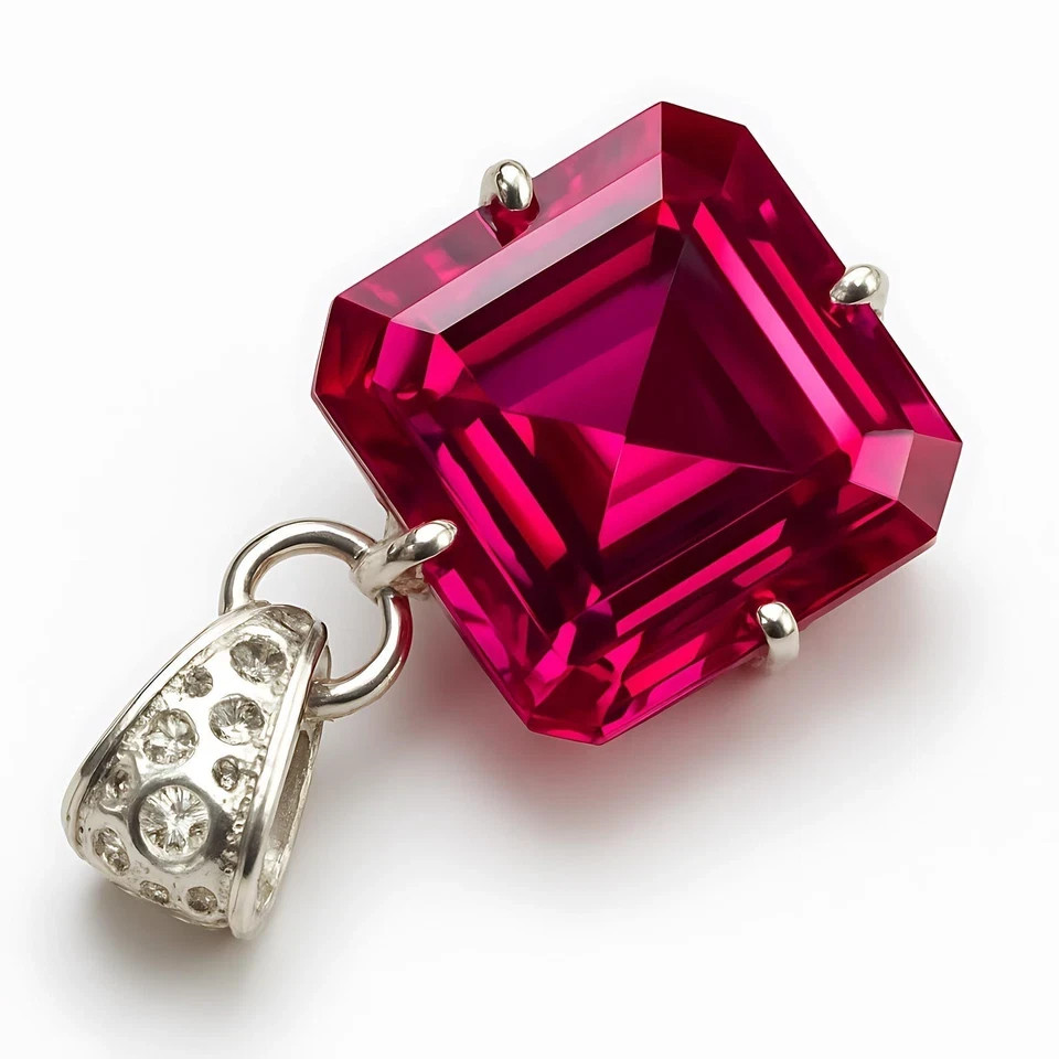 20 Ct Certified Natural Flawless Pink Sapphire 925 Silver Pendant Loose Gemstone