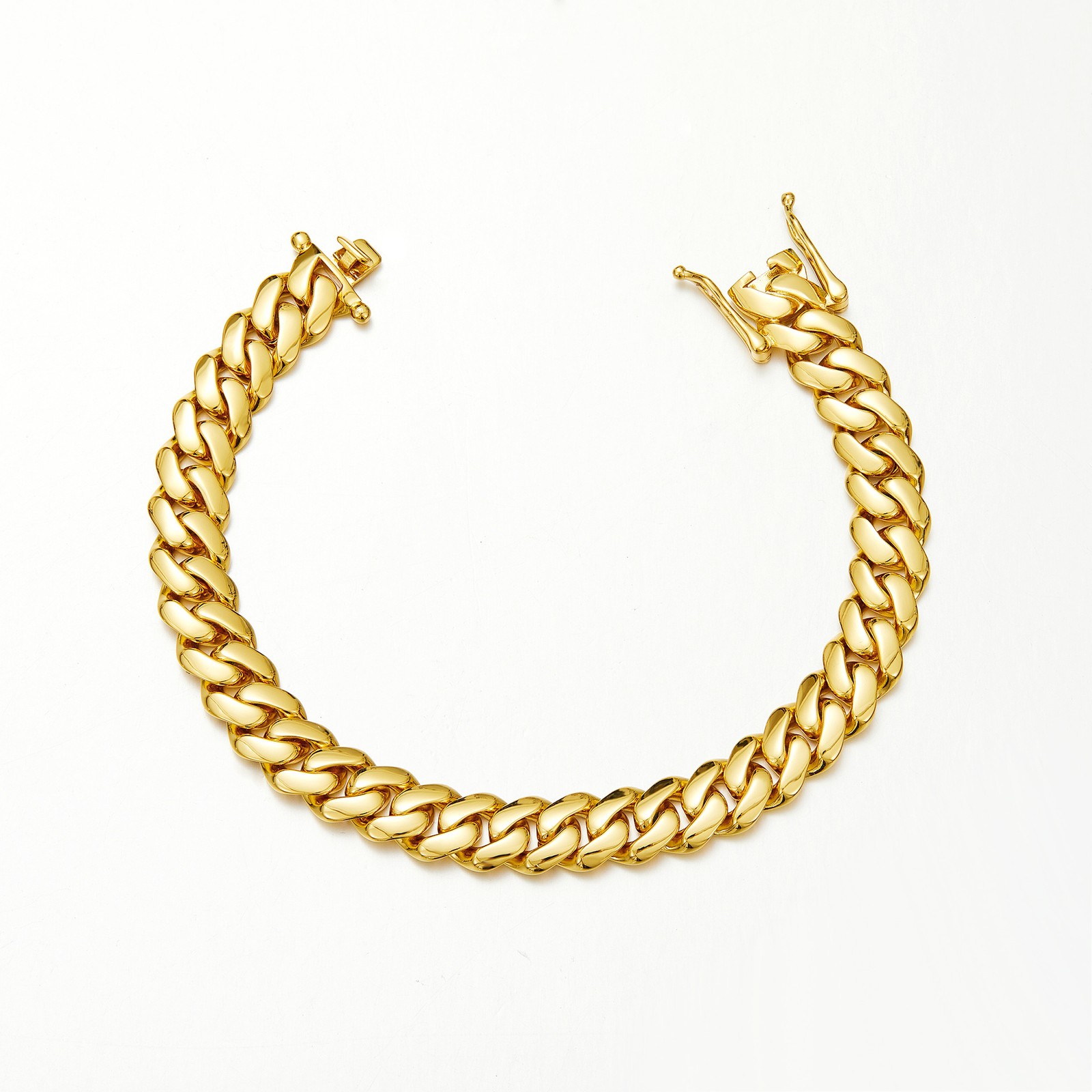 10mm-22mm Stainless Steel Miami Cuban Chain Necklace Bracelet 18K Gold Plated