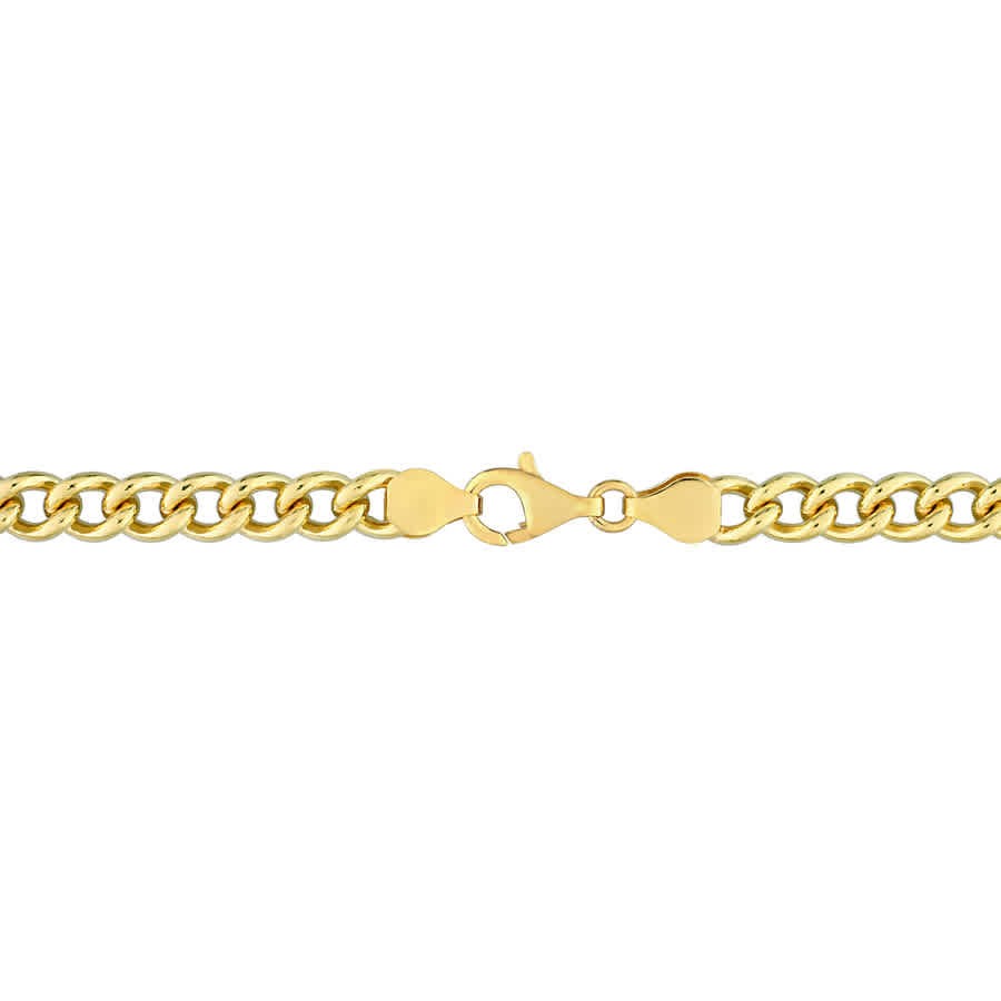 AMOUR 6.5mm Curb Link Chain Necklace In Yellow Plated Sterling Silver, 20 In