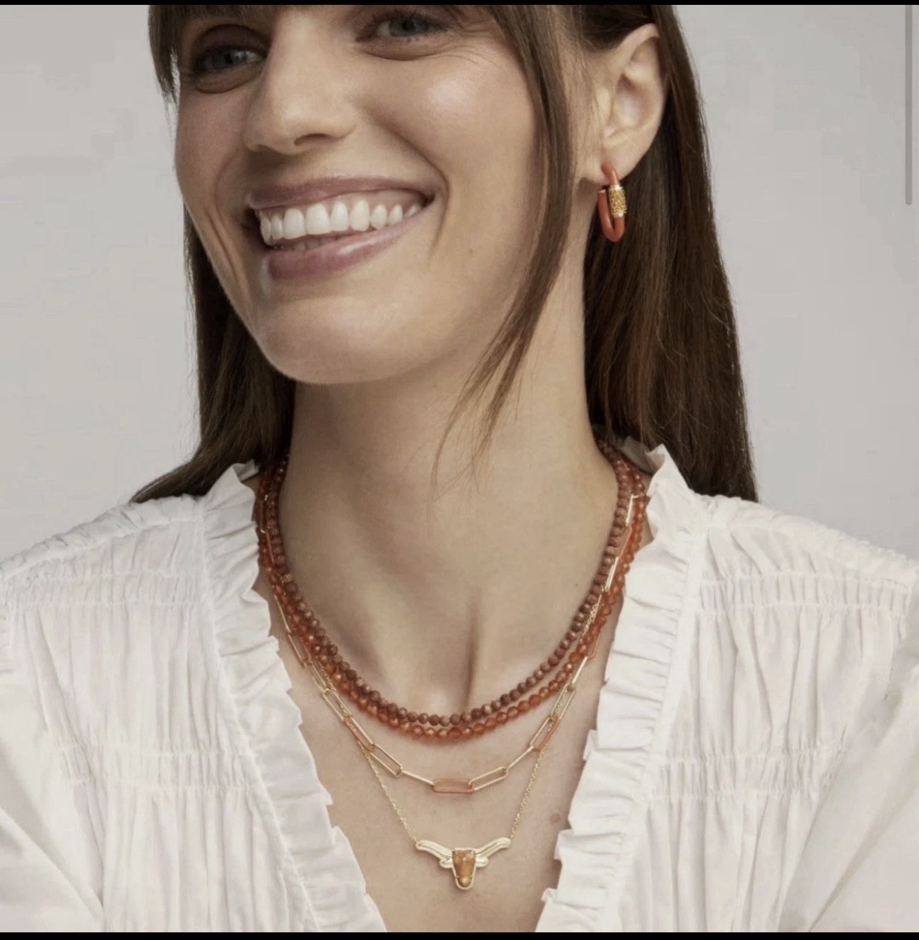 Kendra Scott Gold Texas Longhorn 19’ Necklace With Extender