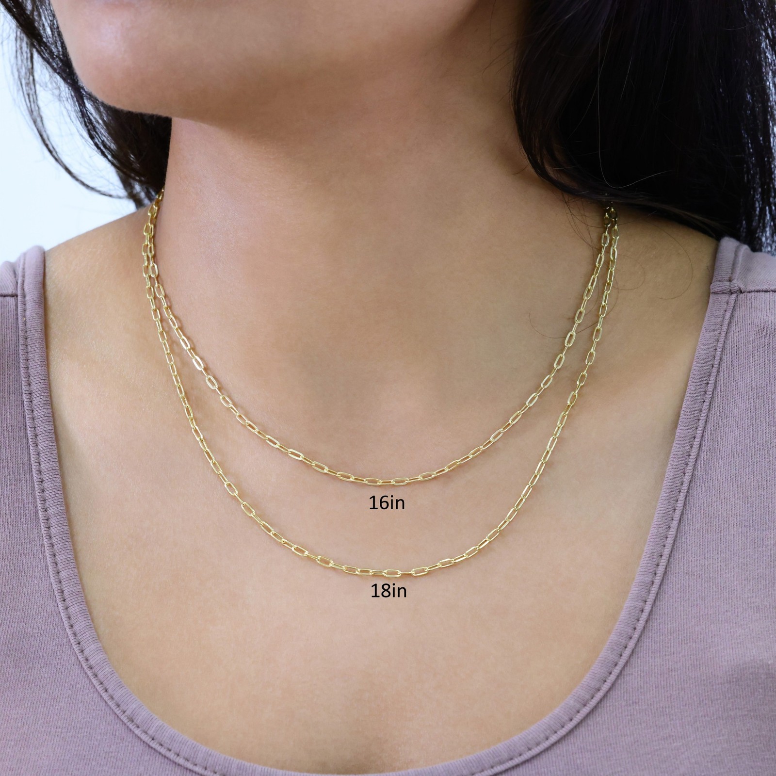 10k Yellow Gold Paperclip 2mm-7mm Chain Cable Rolo Necklace Mens Womens 16″-24″