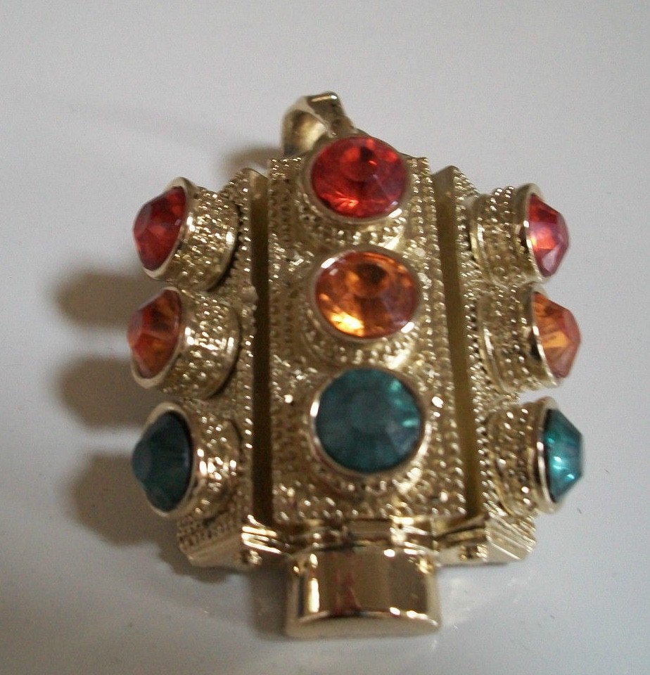 Men’s Hip Hop Fashion Dressy Casual Gold Finish TRAFFIC SIGNAL LIGHT Pendant