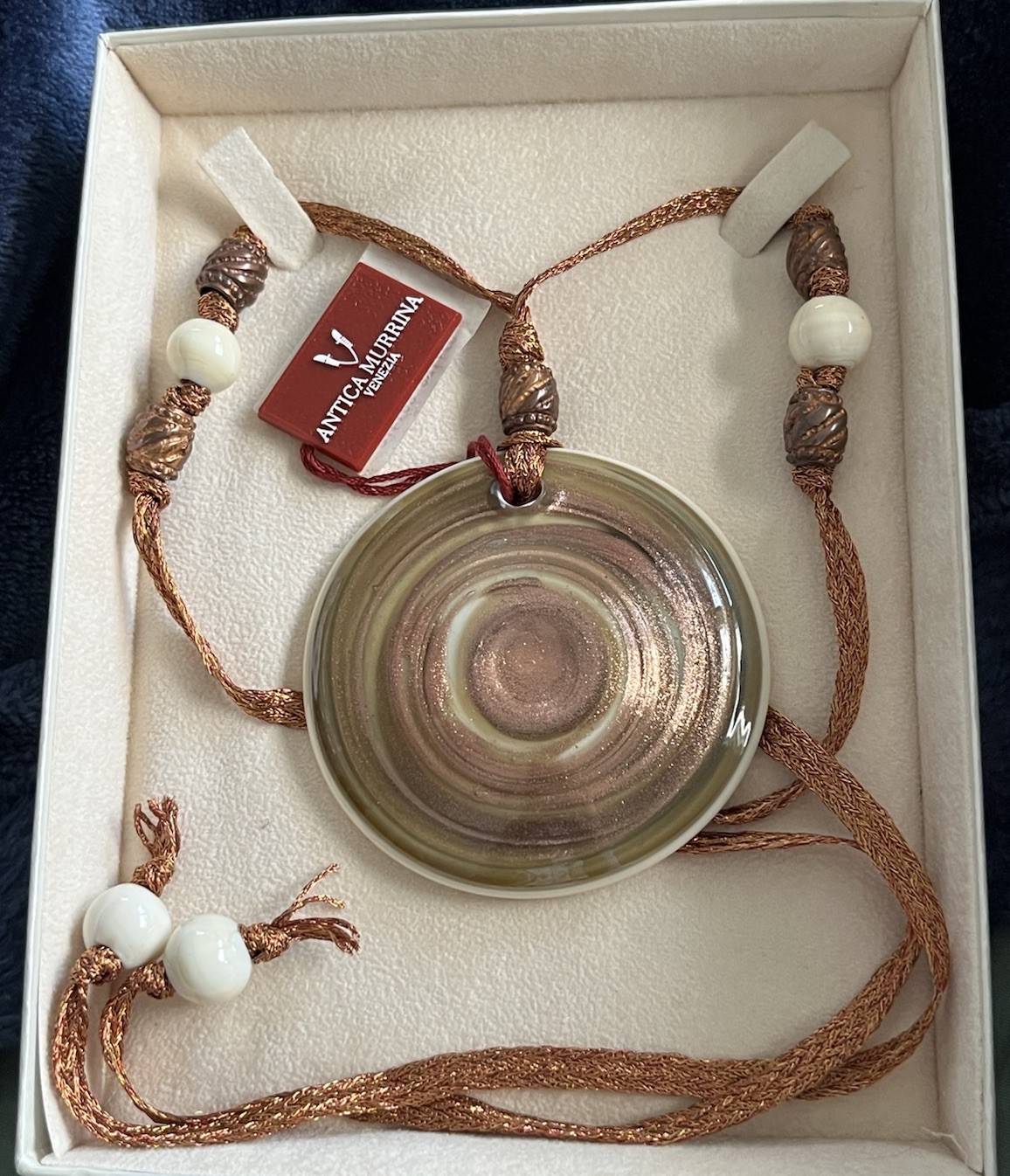 Antica Murrina Venezia Morgana Necklace NEW w Tags Half Box