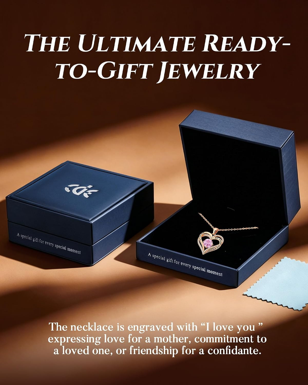 CDE S925 Silver Engraved Heart Birthstone Necklace for Women – Gift for Any Occa