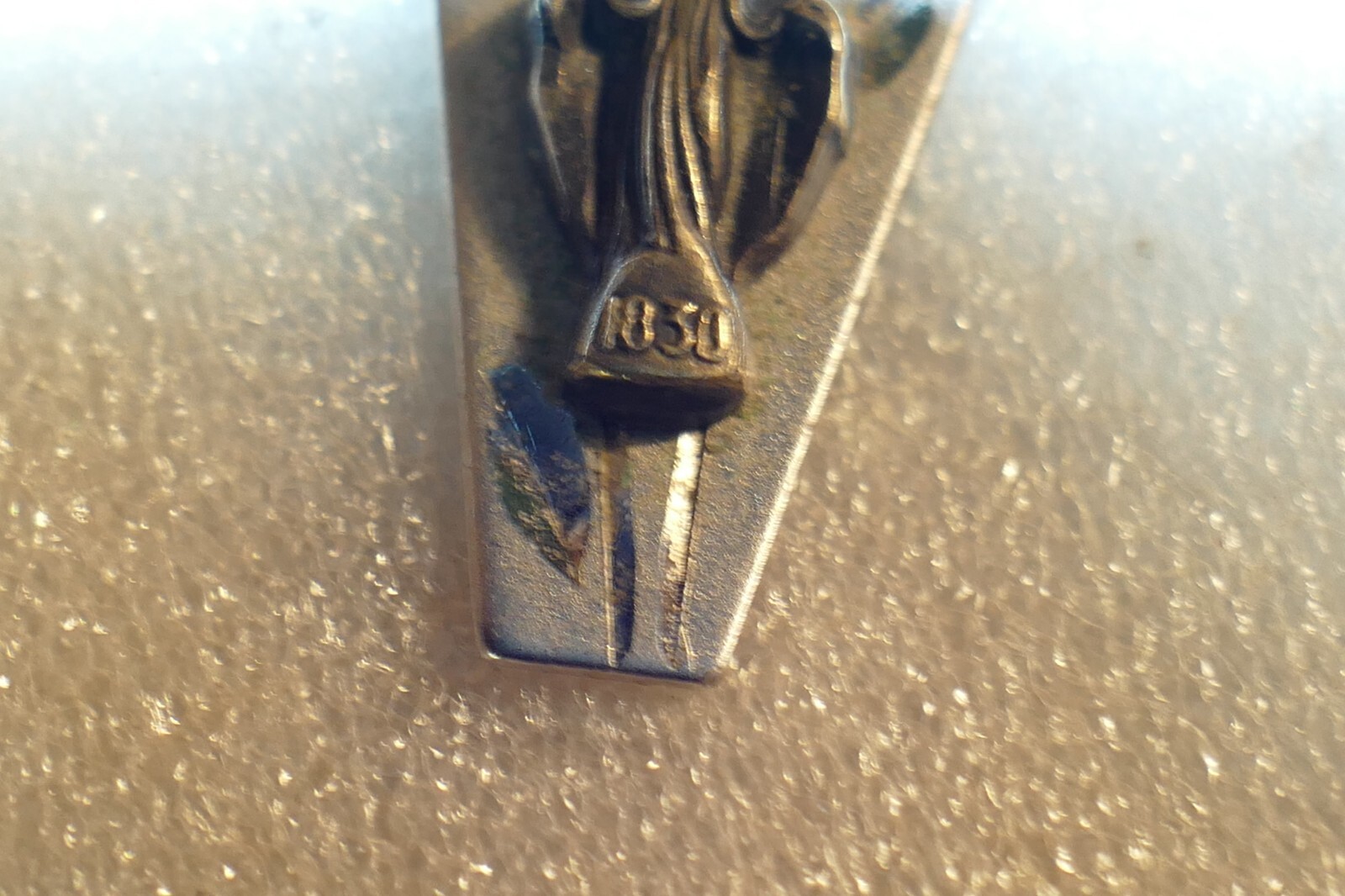Sterling Silver Etched Pendant on chain, Angel of Harmony Stamped 1030