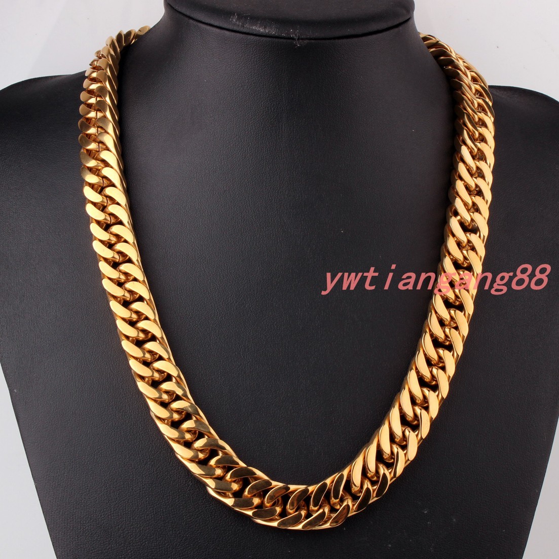 10/12/14/17mm Heavy Men’s Chain Stainless Steel Curb Cuban Necklace or Bracelet