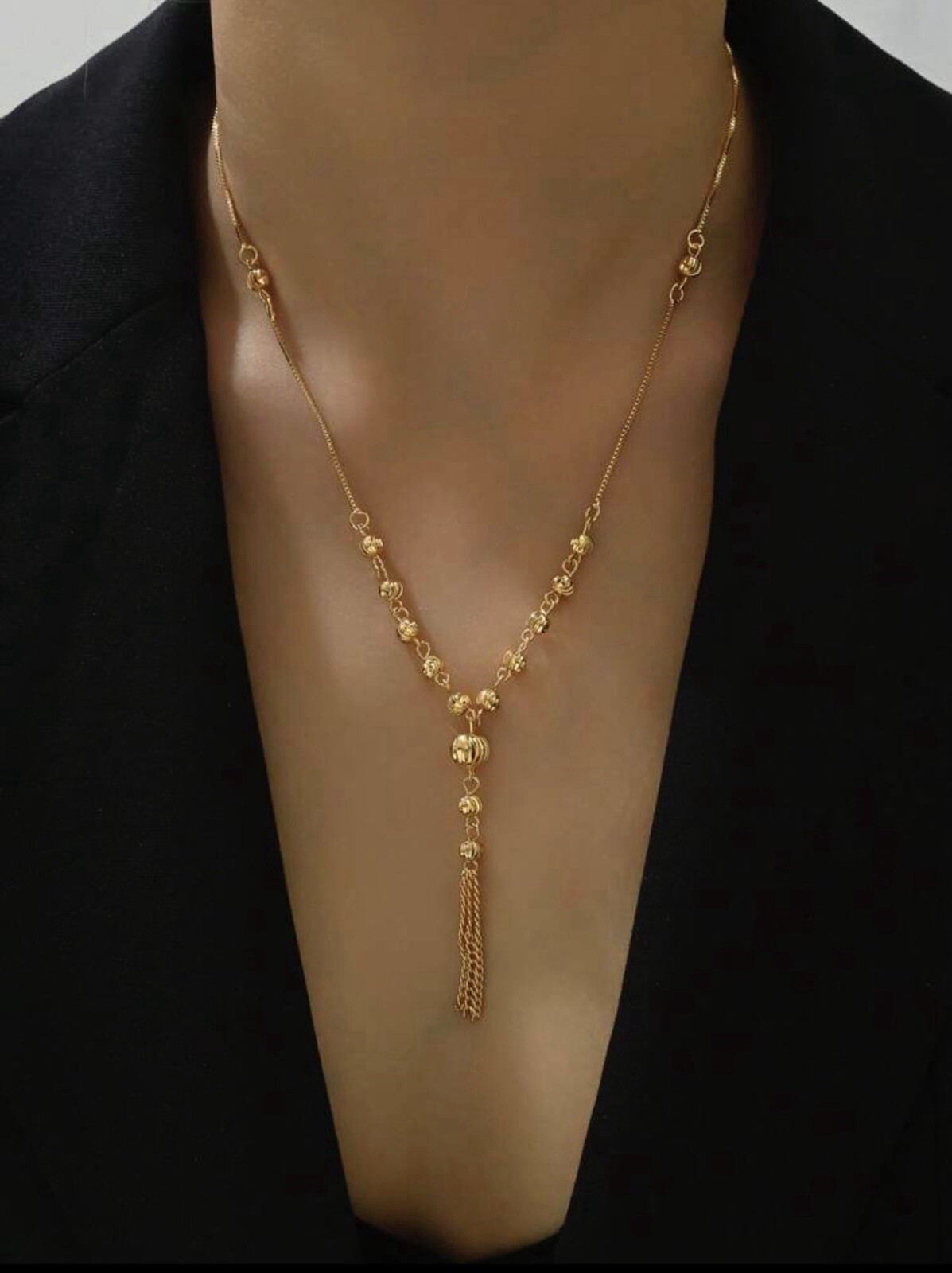 24k Dubai Gold Plated Beaded Chain Necklace Jewellery Gift Set *UK SELLER