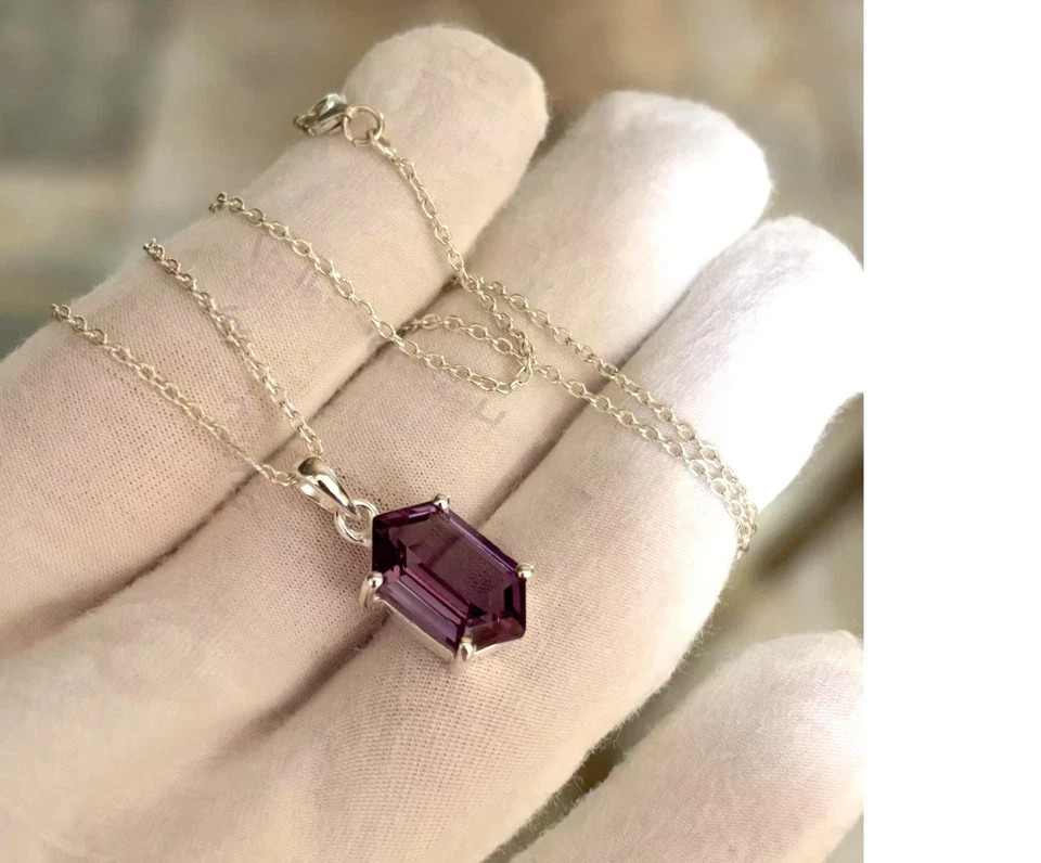 20 Ct AAA+Natural Color Change Alexandrite Certified Gemstone Pendant 925 Silver