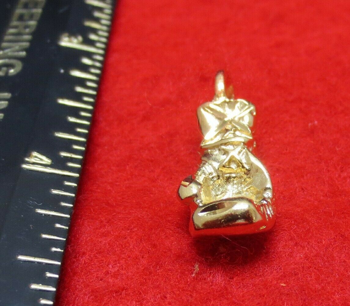 14 KT GOLD EP BOXING GLOVE CHARM PENDANT SPORTS WITH A 30″ ROPE CHAIN-2262
