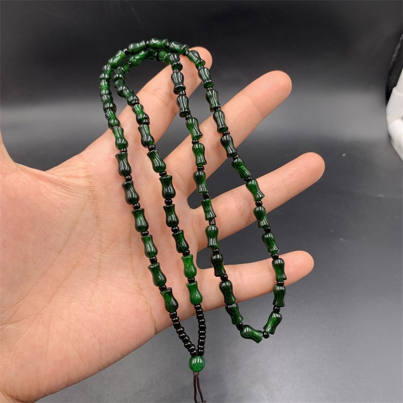 Ice Se*ed Yang Green Jade Dry Blue and White Vase Necklace Pendant