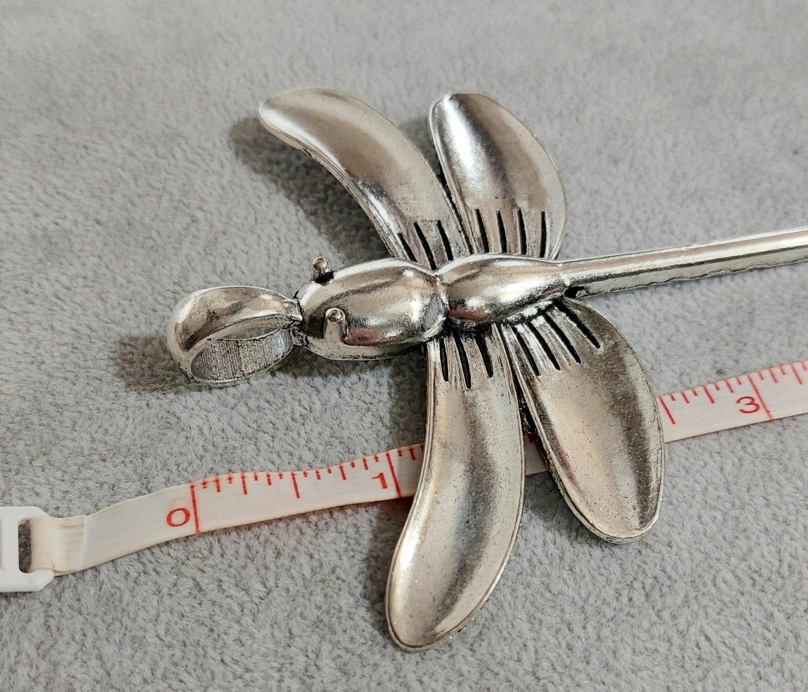 Dragonfly Silver Necklace Pendant – Women’s Jewelry Oversized