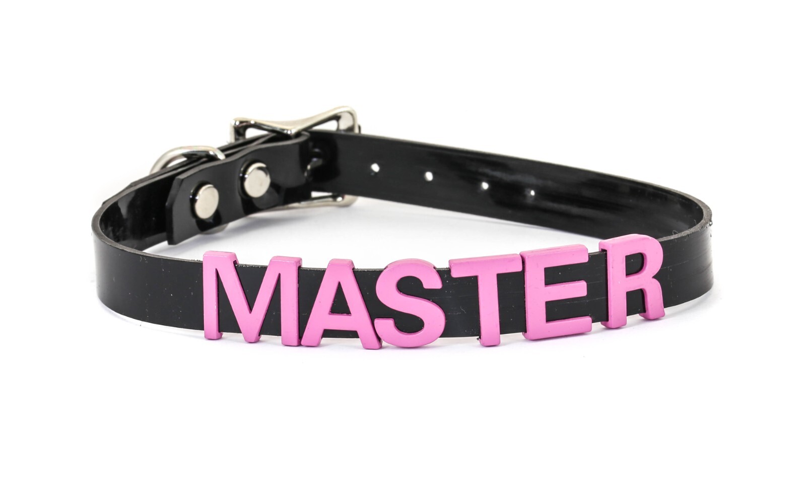 Black Vinyl Slave Name PVC Pink Bdsm-Choker-Slut-Collar-Choker-Adult-Kinky