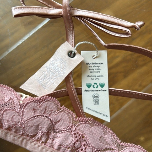 NWT HAH All Choked Up Rose Pink Lace Choker Y2K Coquette Feminine Dainty MEDIUM