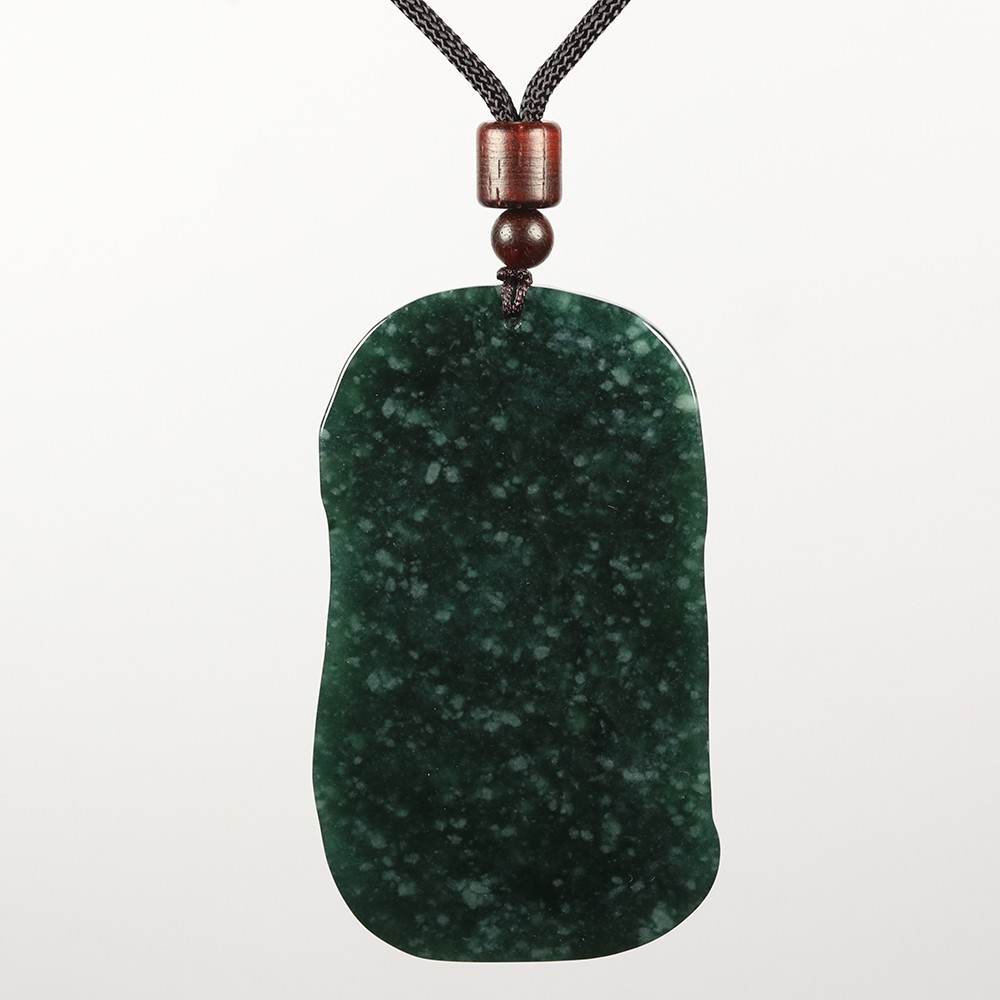 Certified Grade A Green 100% Natural Jade Jadeite Pendant Dragon Kwan-yin 00567