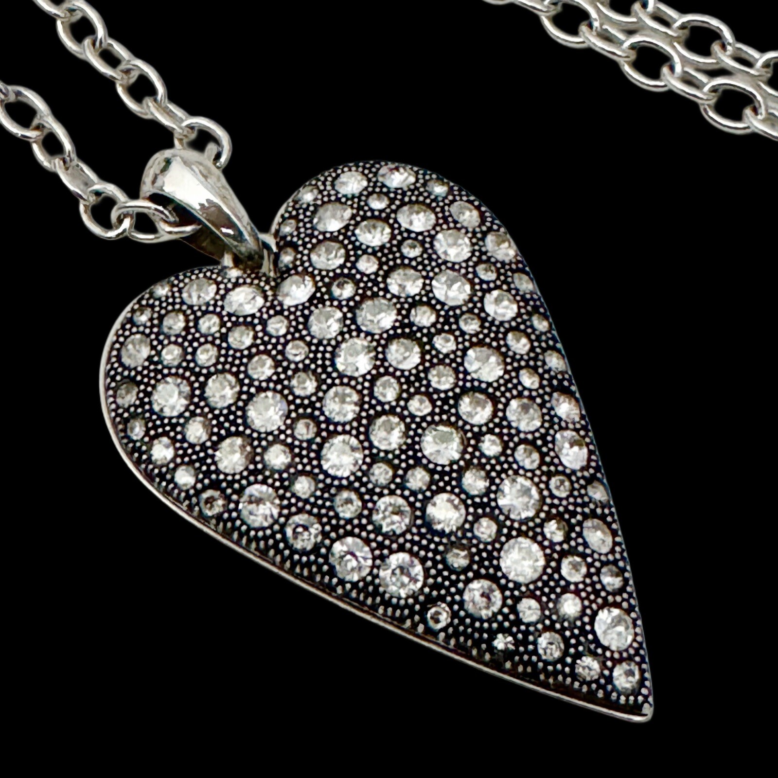 BRIGHTON Glisten Heart Necklace JM3761 MSRP $150 NWT Back Side Scratched C Photo