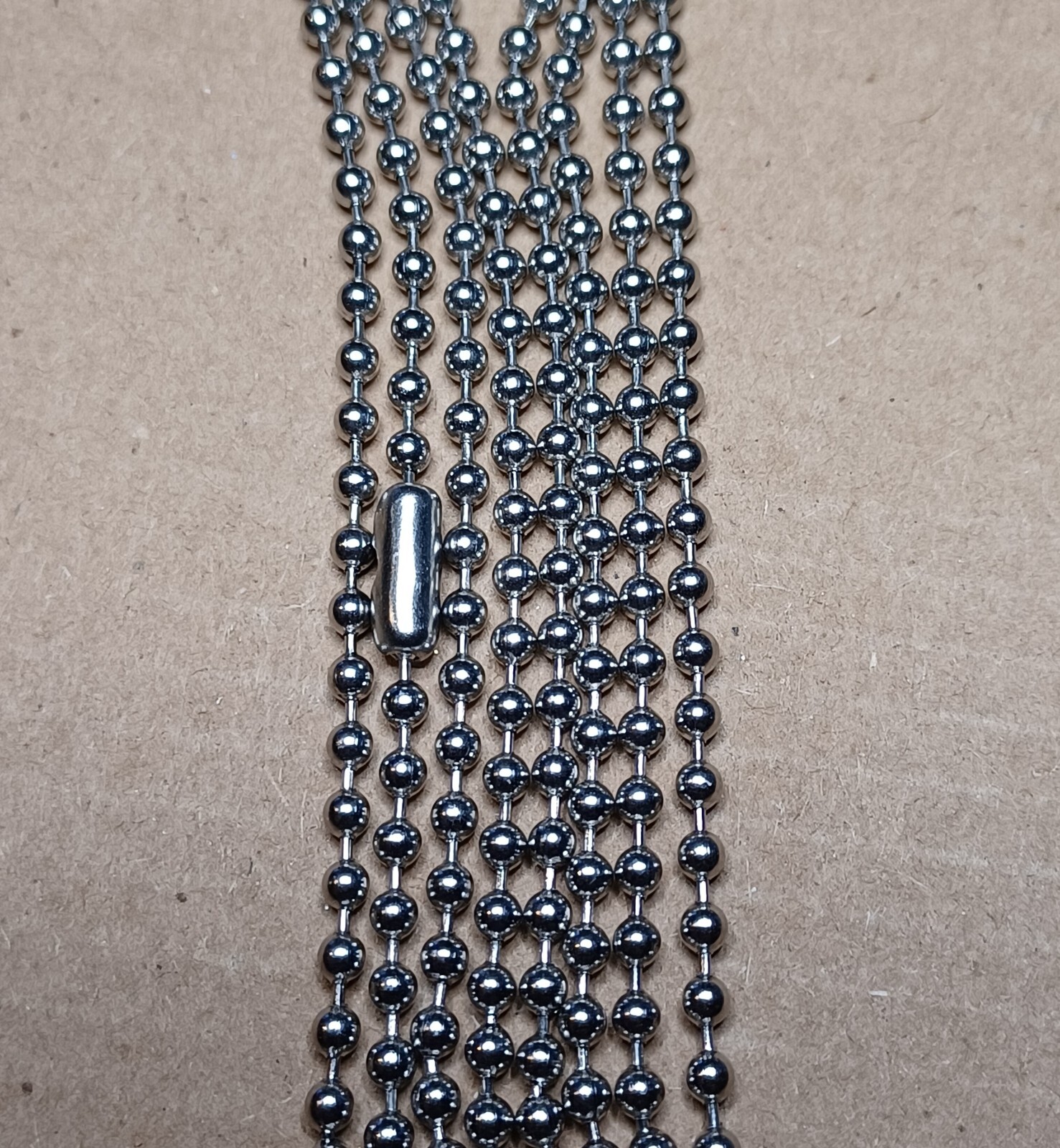 (2) 30 Inch Military Spec Stainless Steel Army Dog Tag 2.4mm Ball Chain Set of 2
