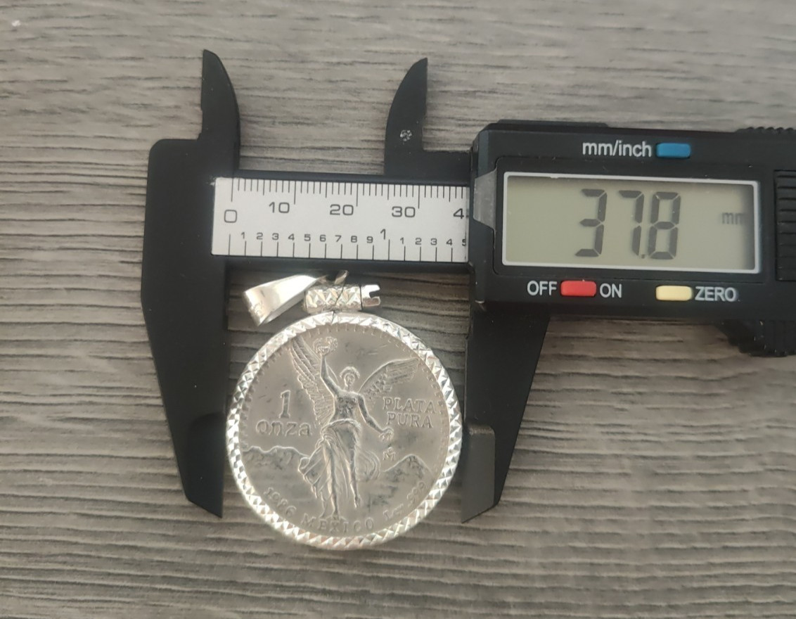 bizel de plata 925 MX para moneda de 1 OZ Para Moneda Centenario 35.7mm.