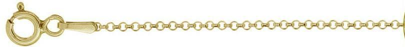 025-2MM Yellow Gold Rolo Chain .925 Solid Sterling Silver made italy