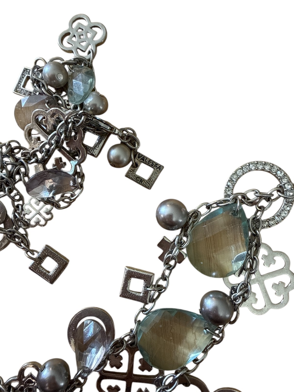 Stunning Valeska Silver Long Statement Designer Necklace
