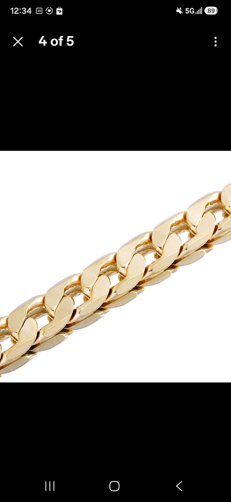 Men’s Boy Stainless Steel 18K Gold Plated Curb Cuban Chain Necklace Jewelry 24″