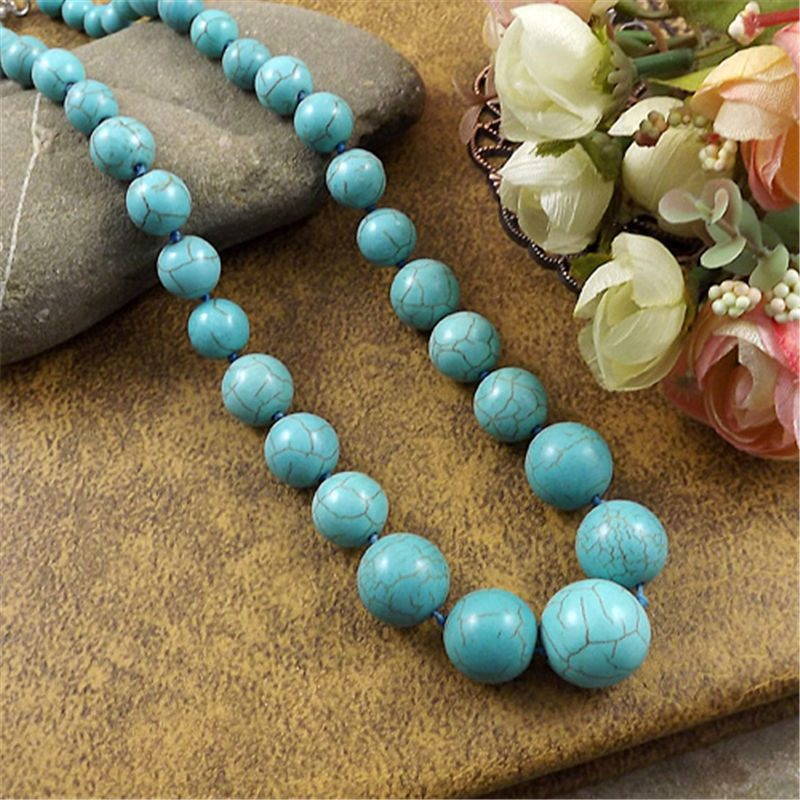 20 style Vintage Women’s Tibetan Silver Turquoise Beads String Pendant Necklace