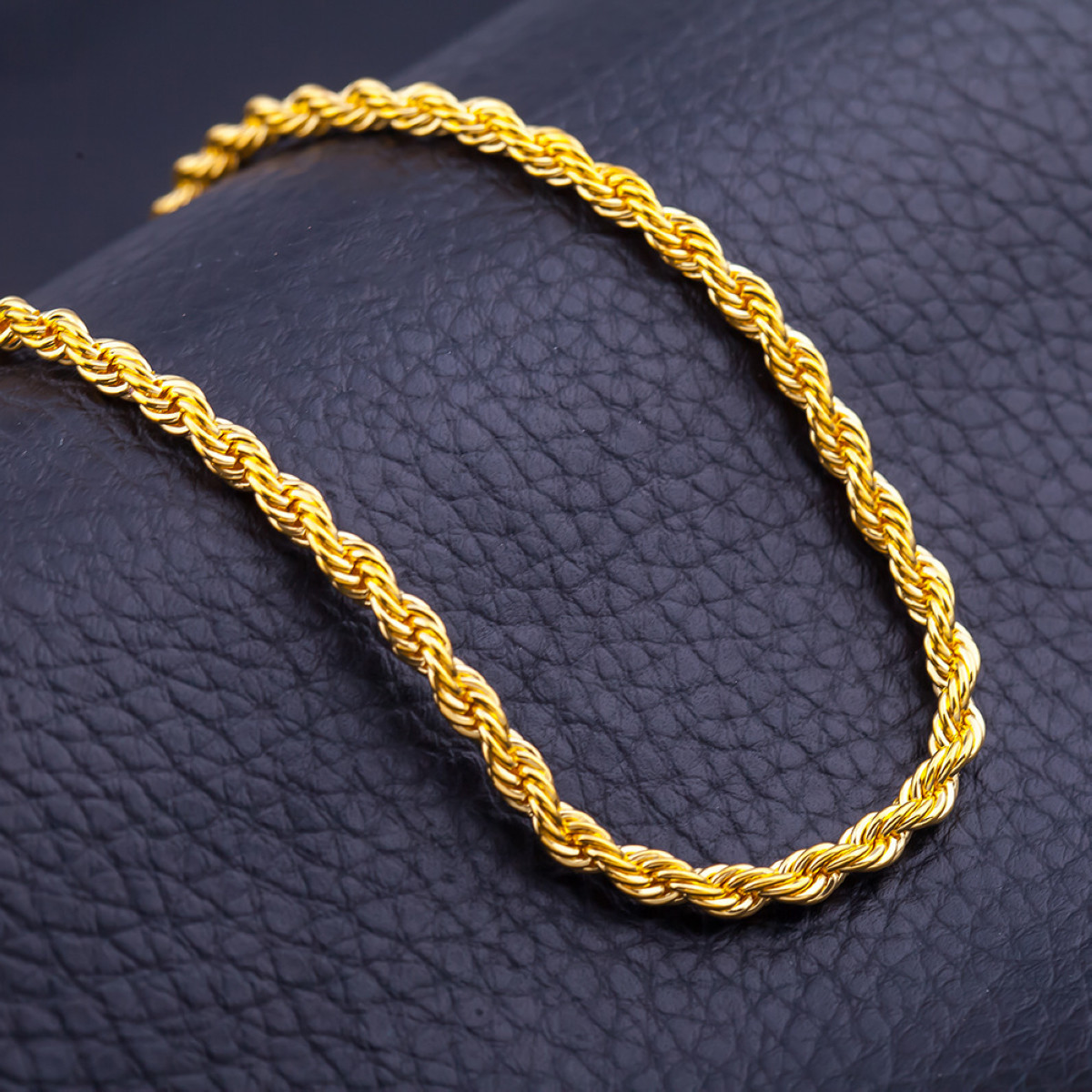 HEAVY 6MM THICK GOLD FILLED 18K Italy solid Rope necklace 22″ chain men women