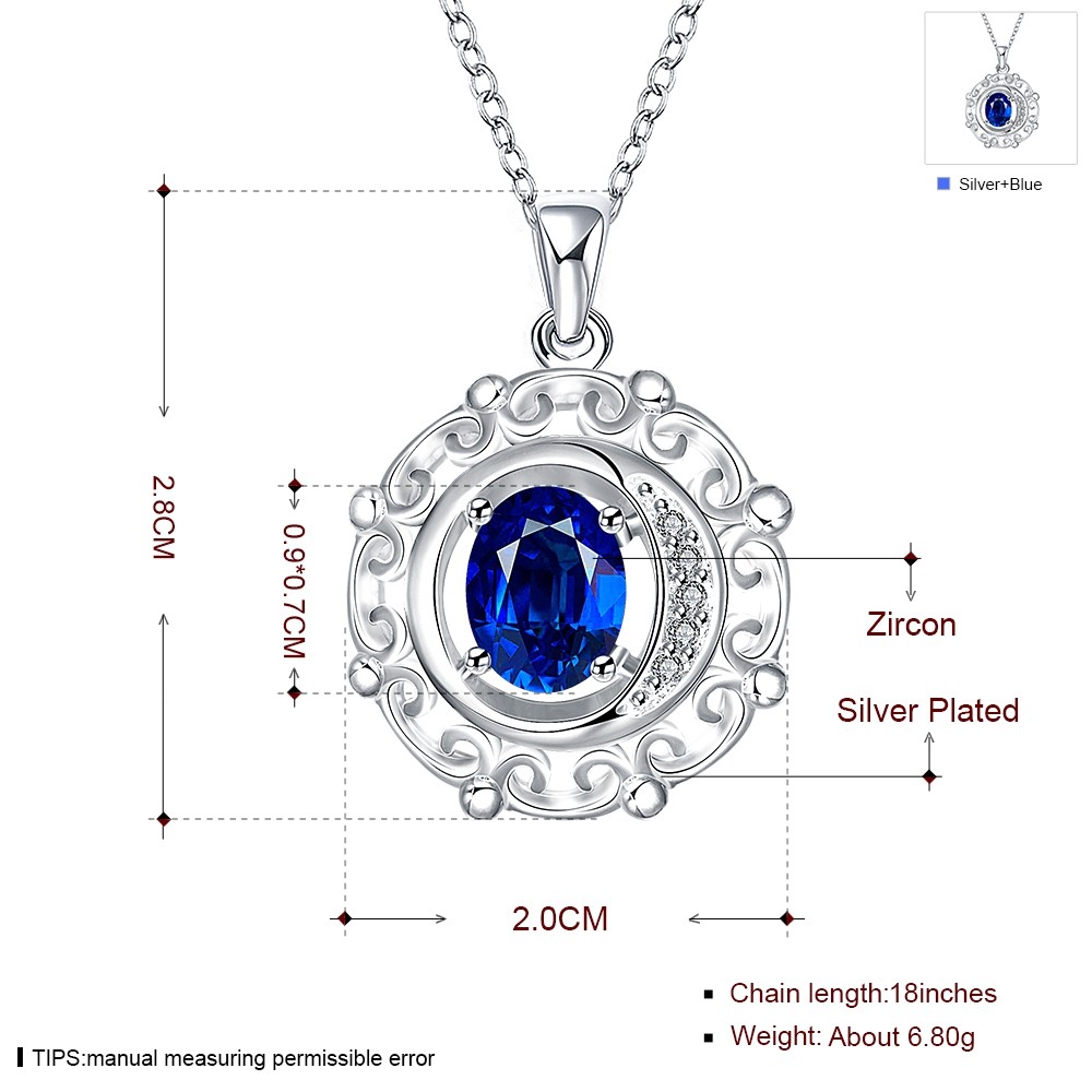 Antique 925 Sterling Silver SF Filigree CZ Pendant Necklace Gift Woman N-A679