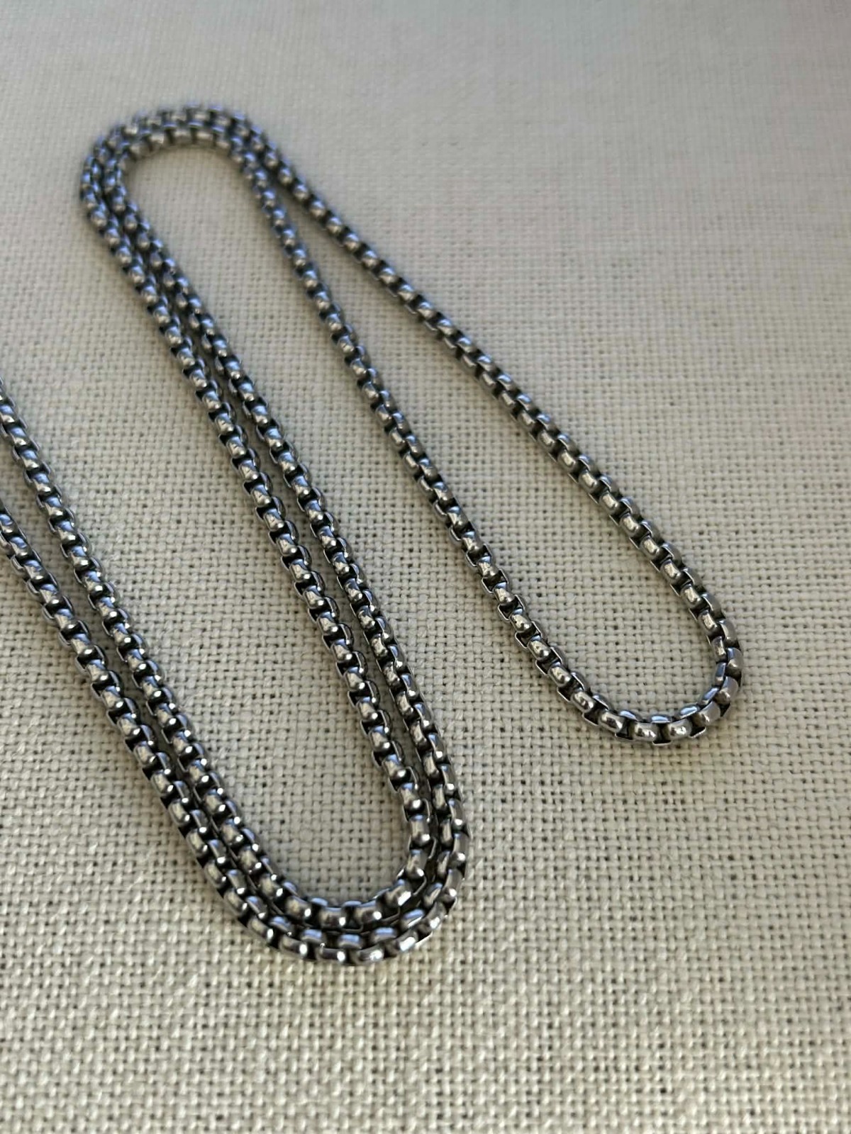 Authentic Origami Owl “HTF” Vintage Silver 26″ 3MM Cube Chain “New”