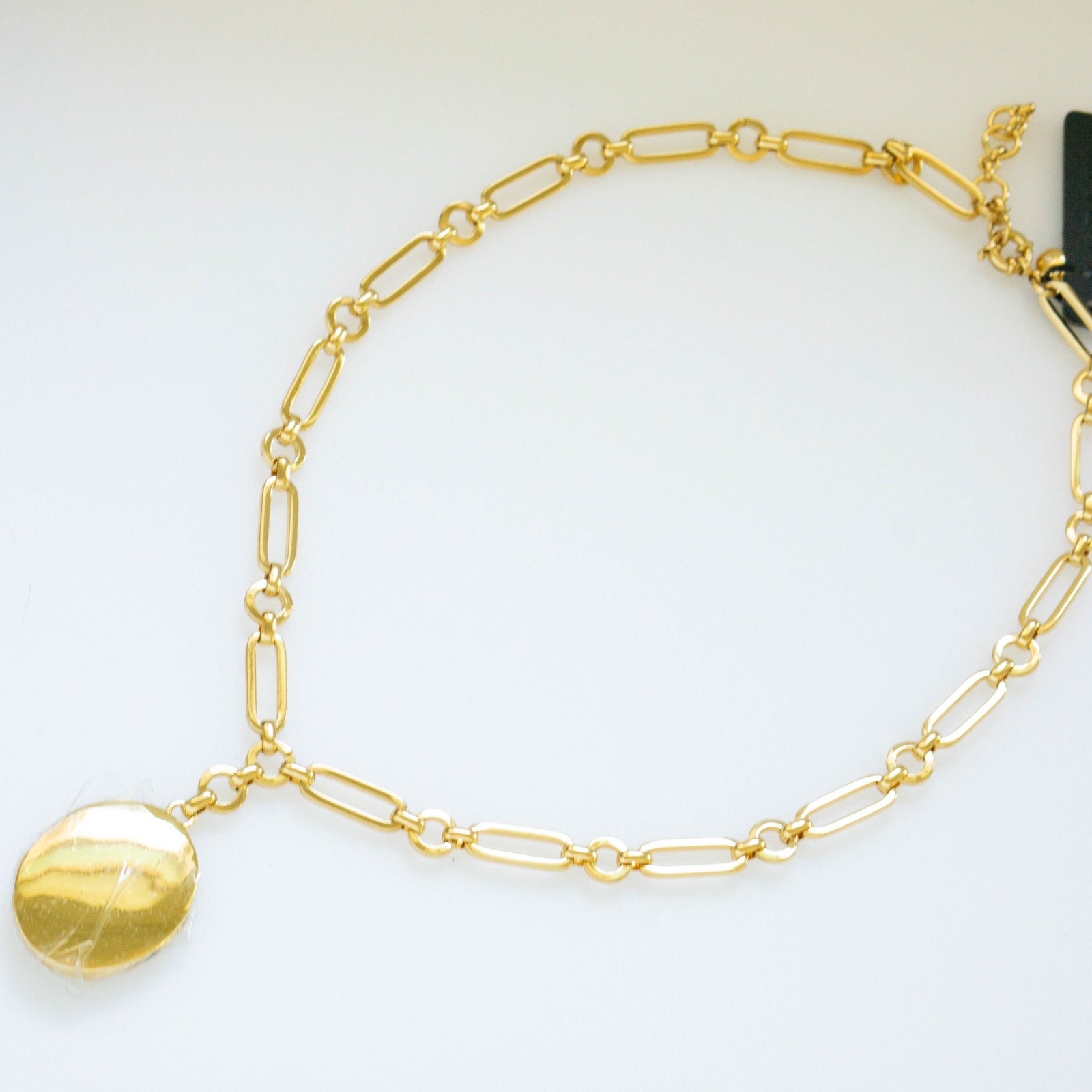 J.Crew Chain Link Oval Locket Gold Necklace