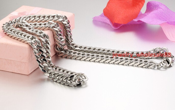 5pcs/Lot 18”-32” Cool Link Chain Necklace Stainless steel in bulk jewelry 4mm