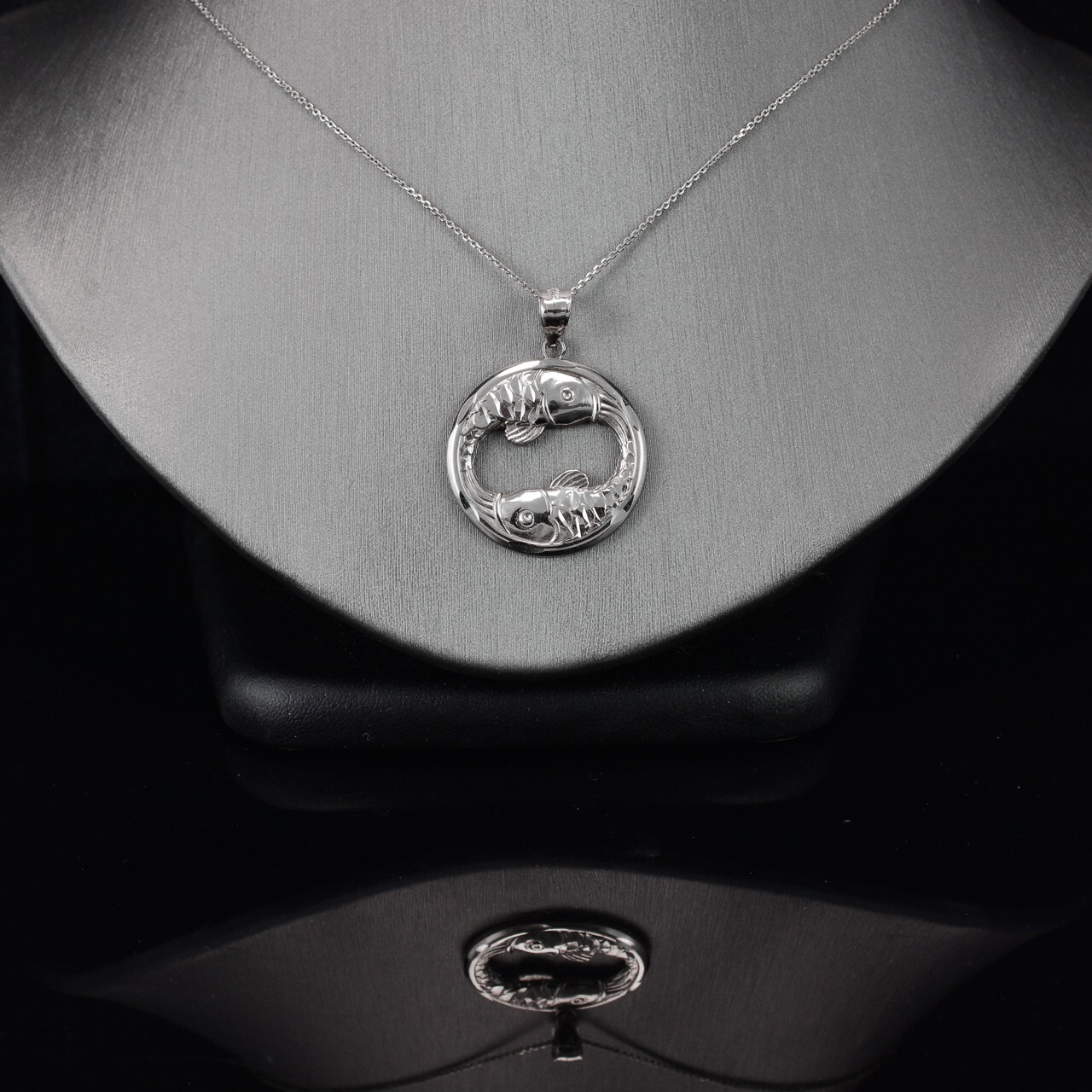 Sterling Silver Zodiac Round DC Pendant Necklace | 12 Horoscope Signs Available