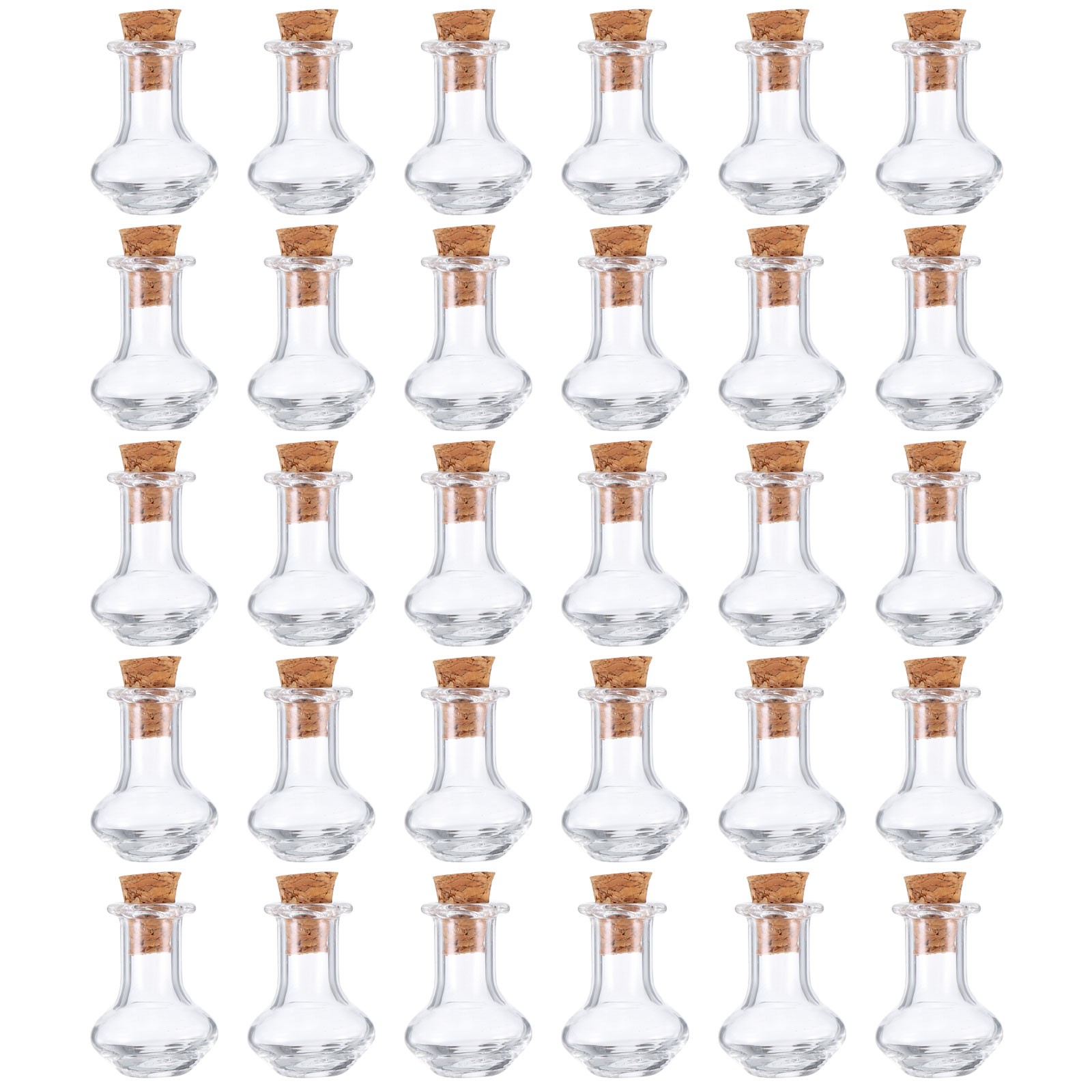 30 pcs Transparent Wishing Bottles 17mm Width, for Necklace DIY Pendant Craft