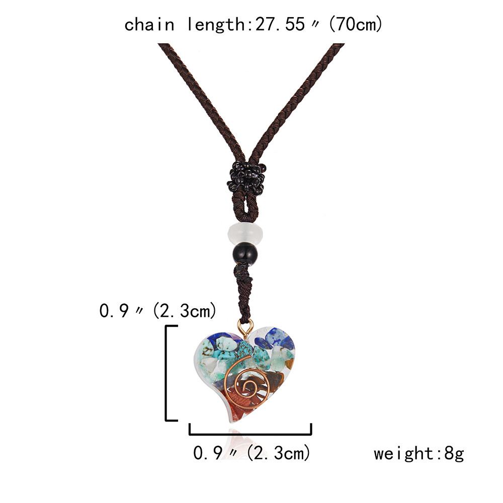 Natural Orgonite Stones Pendant Crystal Healing Chakra Energy Orgone Necklace