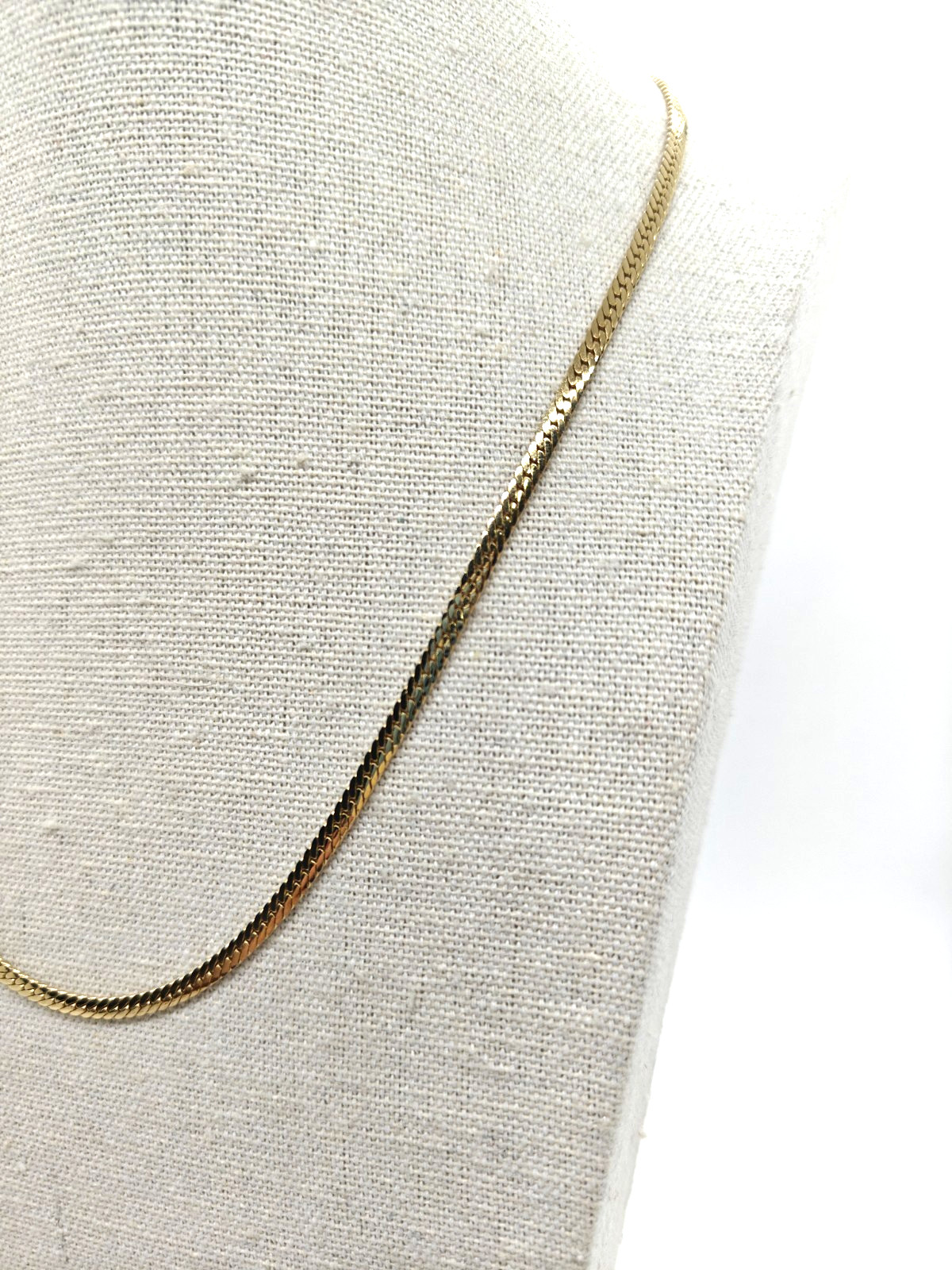 Vintage Ambassador Gold Tone Chain Herringbone Minimalist