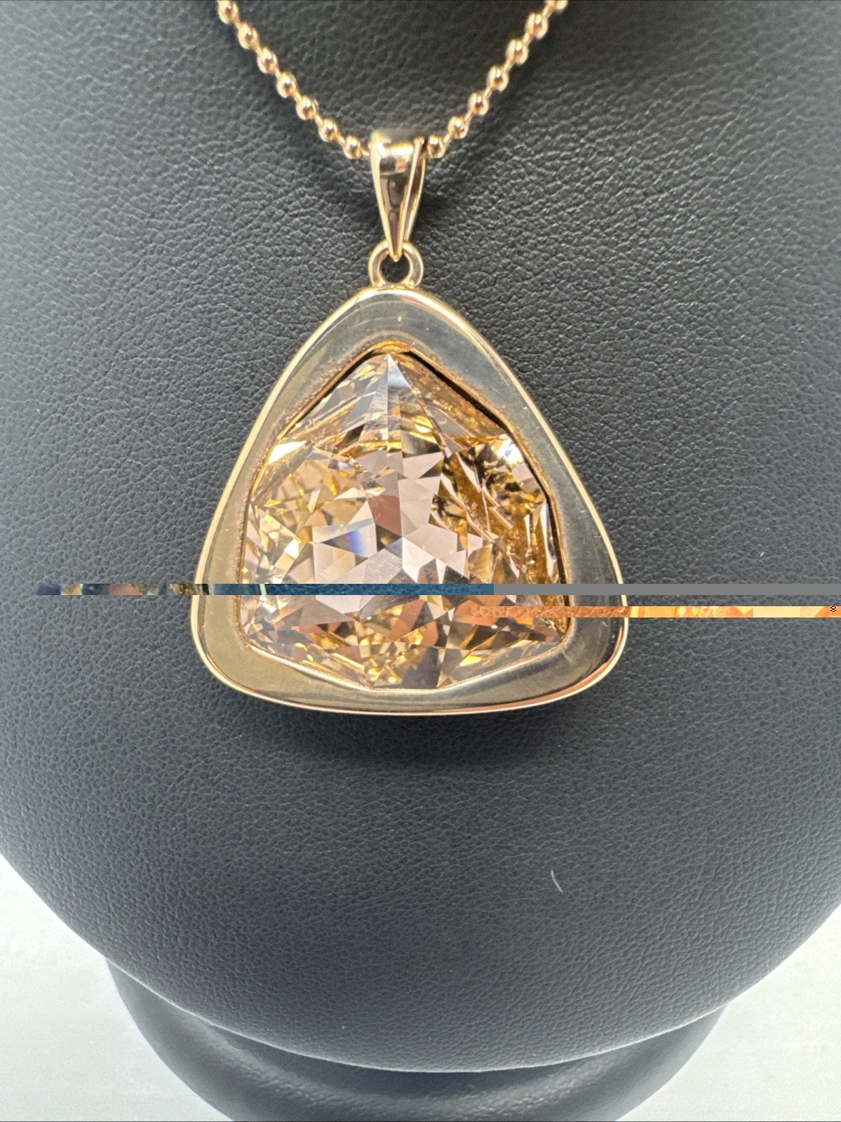 Touchstone Crystal Blush Trilliant Pendant