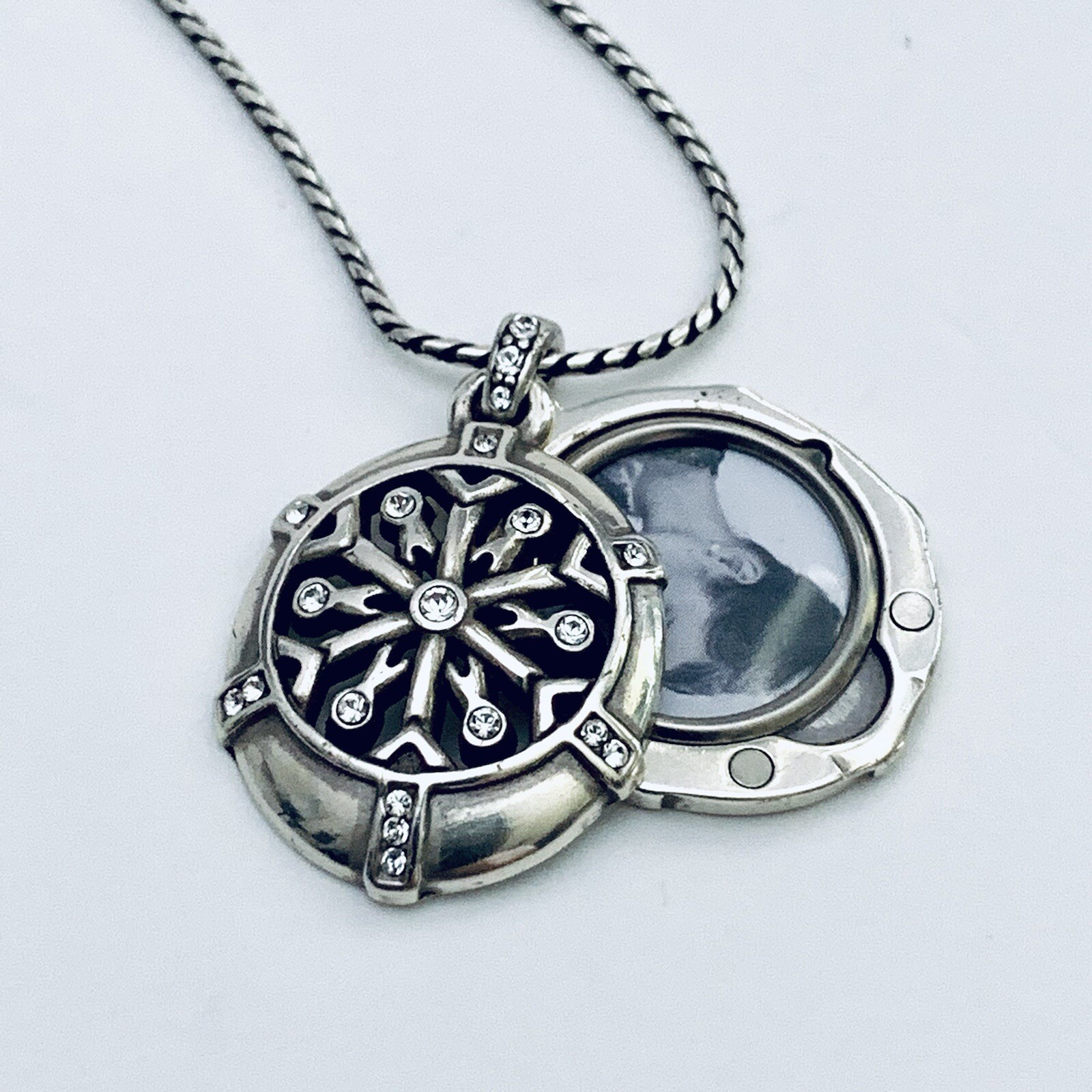 Brighton WINTER SPARKLE Snowflake Locket Holiday Necklace Photo $58 NWOutlet Tag