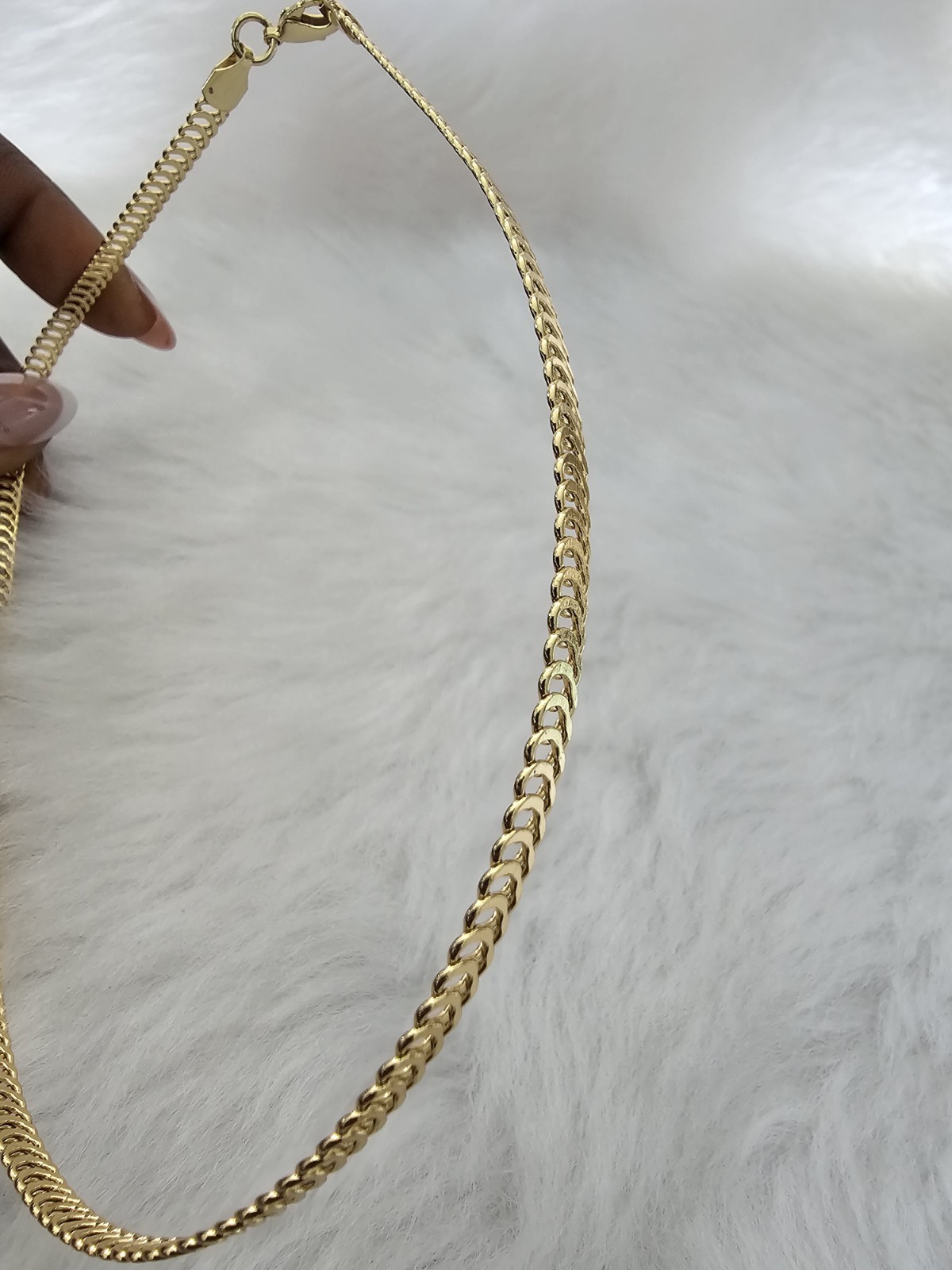 3mm Thick Net Gold Cord Chocker Necklace