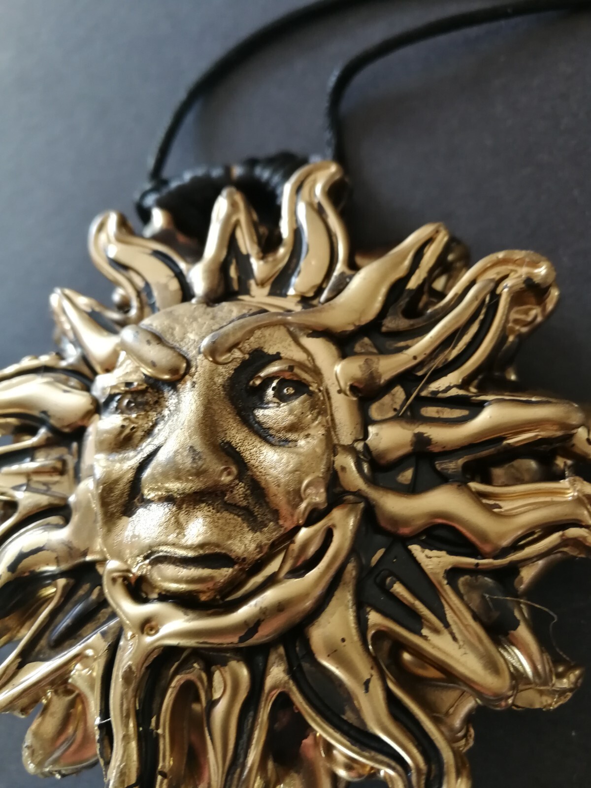 Black Sun Moon Astrology Sign Necklace Pendant Gothic Jewelry Witchcraft Symbols